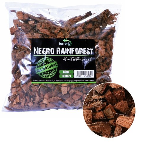 Terrario Negro Rainforest 5l 500g - podłoże zrębki kokosa Terrario Negro Rainforest 5l 500g - podłoże zrębki kokosa