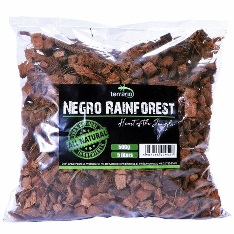 Terrario Negro Rainforest 5l 500g - podłoże zrębki kokosa Terrario Negro Rainforest 5l 500g - podłoże zrębki kokosa