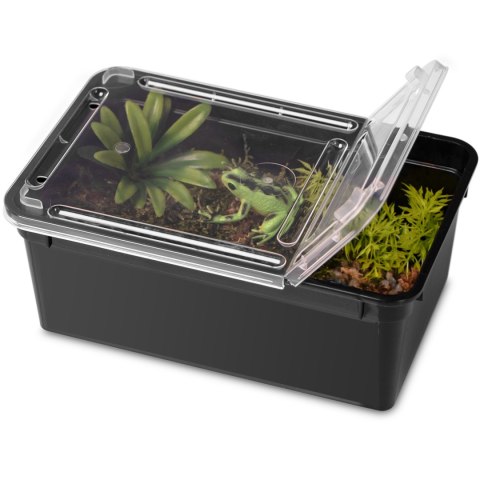 Terrario Reptiland Black 19x12x7,5cm - czarne terrarium faunarium Terrario Reptiland Black 19x12x7,5cm - czarne terrarium faunarium