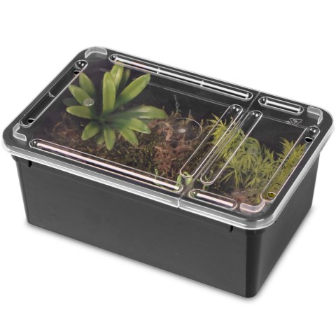 Terrario Reptiland Black 19x12x7,5cm - czarne terrarium faunarium Terrario Reptiland Black 19x12x7,5cm - czarne terrarium faunarium