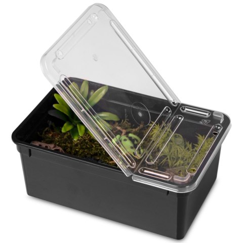 Terrario Reptiland Black 19x12x7,5cm - czarne terrarium faunarium Terrario Reptiland Black 19x12x7,5cm - czarne terrarium faunarium