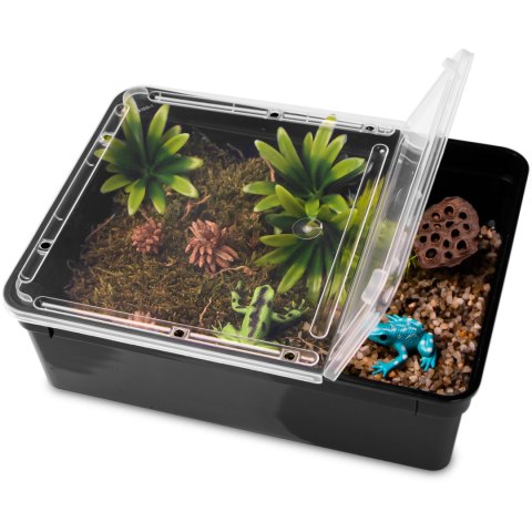 Terrario Reptiland Black 25x19x7,5cm - czarne terrarium faunarium Terrario Reptiland Black 25x19x7,5cm - czarne terrarium faunarium