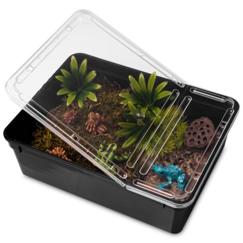 Terrario Reptiland Black 25x19x7,5cm - czarne terrarium faunarium Terrario Reptiland Black 25x19x7,5cm - czarne terrarium faunarium