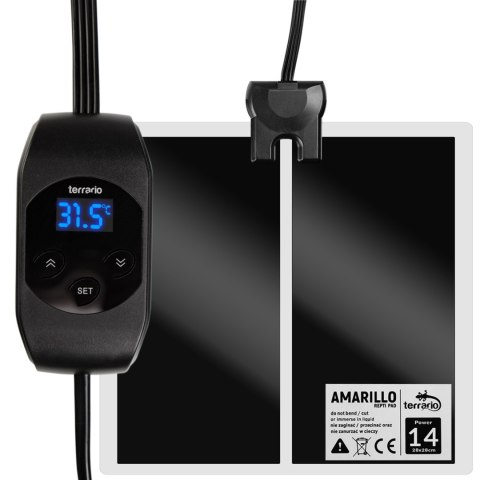 Terrario Amarillo 14W - mata grzewcza z termostatem LCD Terrario Amarillo 14W - mata grzewcza z termostatem LCD
