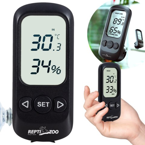 Repti-Zoo Digital Alarm Thermometer Hygrometer - termometr i higrometr LCD Repti-Zoo Digital Alarm Thermometer Hygrometer - termometr i higrometr LCD