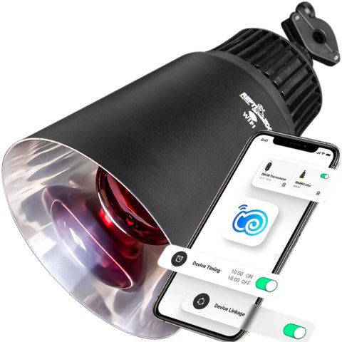 Repti-Zoo Smart Wi-Fi Deep Lamp - lampa na żarówki grzewcze Wi-Fi Repti-Zoo Smart Wi-Fi Deep Lamp - lampa na żarówki grzewcze Wi-Fi