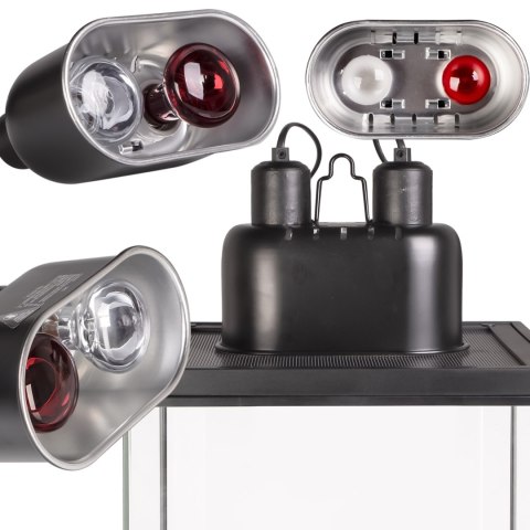 Resun Reptile Black Lamp DUO Mini - lampa podwójna do terrarium Resun Reptile Black Lamp DUO Mini - lampa podwójna do terrarium