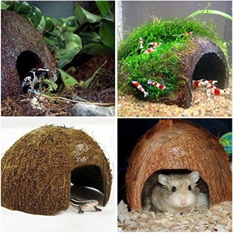 Terrario CocoCave L - połówka kokos gładki Terrario CocoCave L - połówka kokos gładki