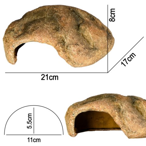 Terrario Gecko Cave M - kryjówka do terrarium 21x17x8 cm Terrario Gecko Cave M - kryjówka do terrarium 21x17x8 cm