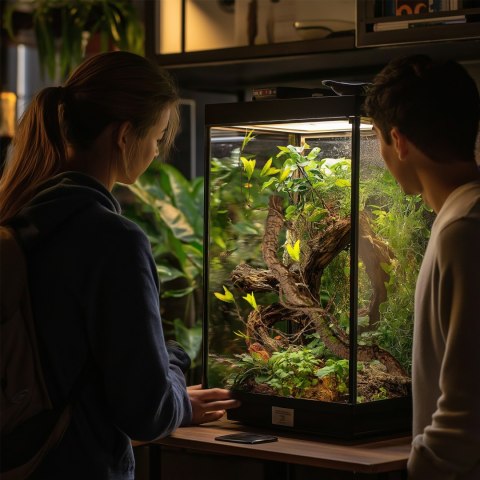Terrario - Sztuczna Gałąź z Liśćmi do Terrarium - 75 cm Terrario - Sztuczna Gałąź z Liśćmi do Terrarium - 75 cm