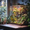 Terrario - Sztuczna Roślina do Terrarium - Wisząca Monstera 70 cm