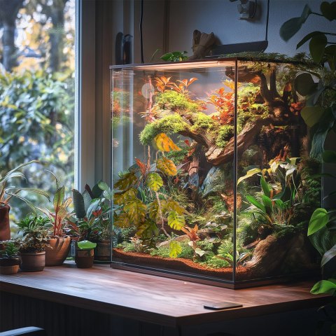 Terrario - Sztuczna Roślina do Terrarium - Wisząca Monstera 70 cm Terrario - Sztuczna Roślina do Terrarium - Wisząca Monstera 70 cm