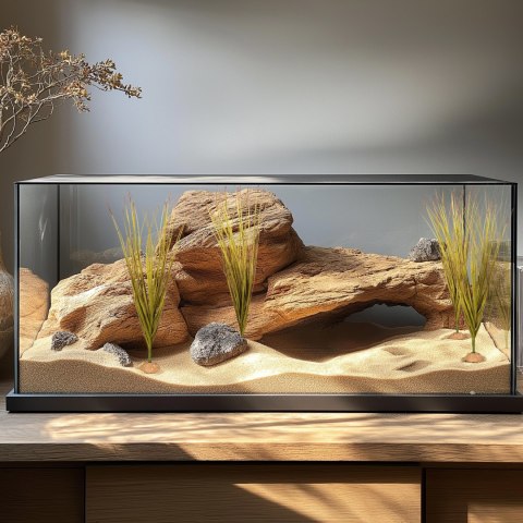 Terrario - Sztuczna roślina do terrarium i akwarium - Wysoka trawa 15x7x41 cm Terrario - Sztuczna roślina do terrarium i akwarium - Wysoka trawa 15x7x41 cm
