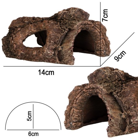Terrario Wood Cave S - kryjówka do terrarium 14x9x7cm Terrario Wood Cave S - kryjówka do terrarium 14x9x7cm