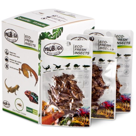 ProBugs Eco-Fresh Cricket 15 x 6g - świeże świerszcze 15 saszetek ProBugs Eco-Fresh Cricket 15 x 6g - świeże świerszcze 15 saszetek