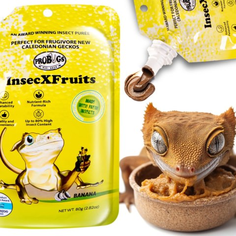 Probugs Crested Gecko Set Plus - kompletna dieta dla gekonów orzęsionych robaki i żel z witaminami Probugs Crested Gecko Set Plus - kompletna dieta dla gekonów orzęsionych robaki i żel z witaminami