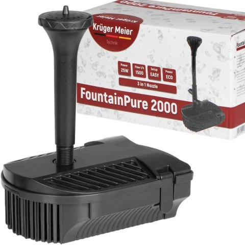 Kruger Meier FountainPure 2000 - fontanna, filtr i pompa wody do oczka wodnego Kruger Meier FountainPure 2000 - fontanna, filtr i pompa wody do oczka wodnego