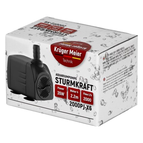 Kruger Meier Sturmkraft 2000PJ-X6 - pompa wody 2000l/h Kruger Meier Sturmkraft 2000PJ-X6 - pompa wody 2000l/h