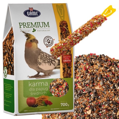 Gami Premium - karma dla papug średnich + kolba Gami Premium - karma dla papug średnich + kolba