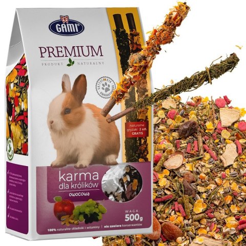Gami Premium - karma owocowa dla królika + 2 kolby Gami Premium - karma owocowa dla królika + 2 kolby