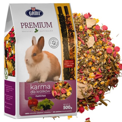 Gami Premium - karma owocowa dla królika + 2 kolby Gami Premium - karma owocowa dla królika + 2 kolby
