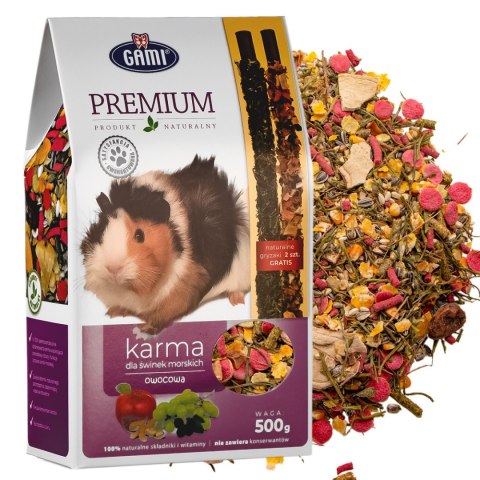 Gami Premium - karma owocowa dla świnki morskiej + 2 kolby Gami Premium - karma owocowa dla świnki morskiej + 2 kolby