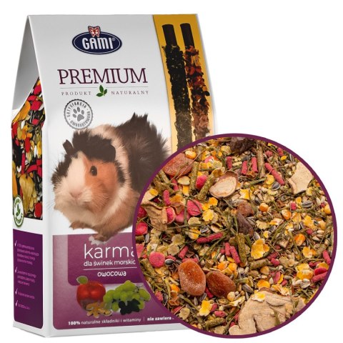 Gami Premium - karma owocowa dla świnki morskiej + 2 kolby Gami Premium - karma owocowa dla świnki morskiej + 2 kolby