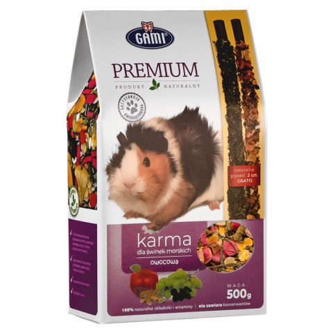 Gami Premium - karma owocowa dla świnki morskiej + 2 kolby Gami Premium - karma owocowa dla świnki morskiej + 2 kolby