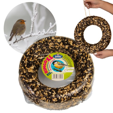 Gami Ringo XL słonecznikowe 0,8 kg - pokarm dla ptaków Gami Ringo XL słonecznikowe 0,8 kg - pokarm dla ptaków