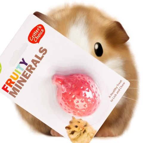 HappyPet Fruity Minerals 30g - kostka wapienna truskawkowa HappyPet Fruity Minerals 30g - kostka wapienna truskawkowa