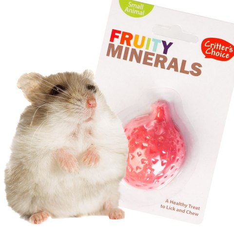 HappyPet Fruity Minerals 30g - kostka wapienna truskawkowa HappyPet Fruity Minerals 30g - kostka wapienna truskawkowa