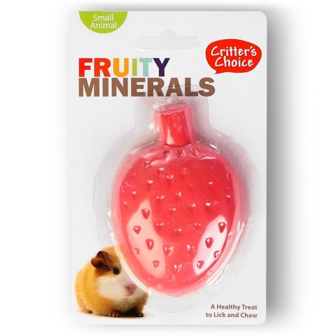 HappyPet Fruity Minerals 60g - kostka wapienna truskawkowa HappyPet Fruity Minerals 60g - kostka wapienna truskawkowa