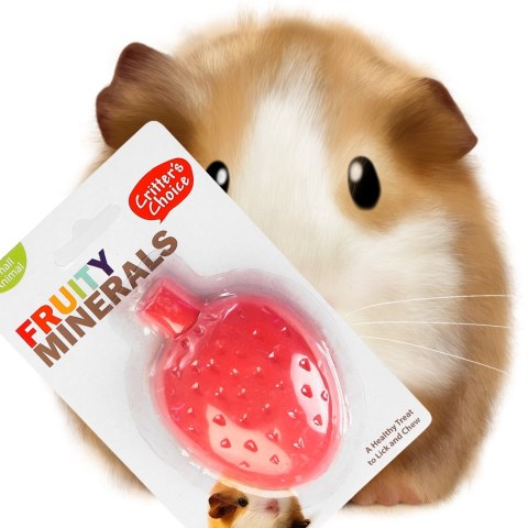 HappyPet Fruity Minerals 60g - kostka wapienna truskawkowa HappyPet Fruity Minerals 60g - kostka wapienna truskawkowa