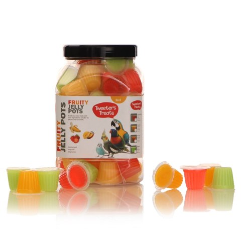 HappyPet Tweeter's Treats Fruity Jelly Pots 60 sztuk - mix smaków HappyPet Tweeter's Treats Fruity Jelly Pots 60 sztuk - mix smaków