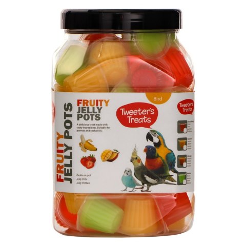 HappyPet Tweeter's Treats Fruity Jelly Pots 60 sztuk - mix smaków HappyPet Tweeter's Treats Fruity Jelly Pots 60 sztuk - mix smaków