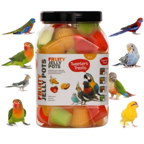HappyPet Tweeter's Treats Fruity Jelly Pots 60 sztuk - mix smaków HappyPet Tweeter's Treats Fruity Jelly Pots 60 sztuk - mix smaków