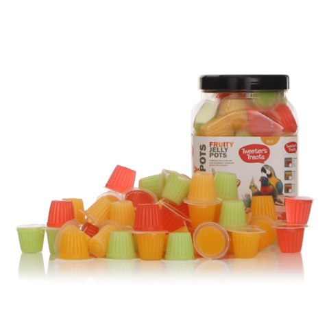 HappyPet Tweeter's Treats Fruity Jelly Pots 60 sztuk - mix smaków HappyPet Tweeter's Treats Fruity Jelly Pots 60 sztuk - mix smaków