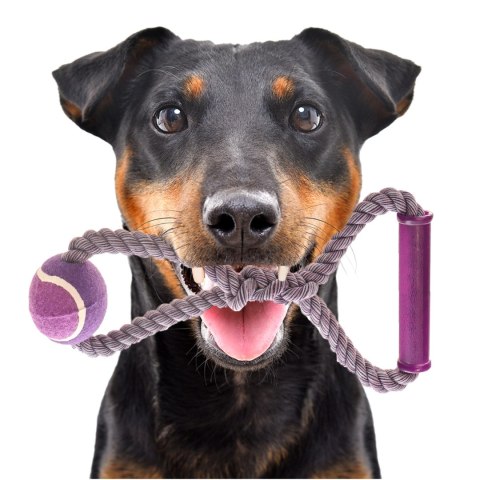 HappyPet Knots Tennis Ball - piłka tenisowa z plecionym sznurem HappyPet Knots Tennis Ball - piłka tenisowa z plecionym sznurem