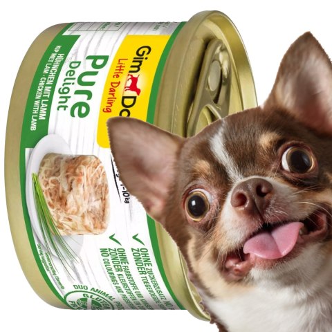 Gimdog Pure Delight 85g - karma dla małych psów kurczak i jagnięcina w galarecie Gimdog Pure Delight 85g - karma dla małych psów kurczak i jagnięcina w galarecie