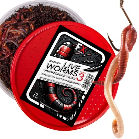 Fishing Expedition Live Worms No.3 - żywe robaki Dendrobena rozmiar 3 Fishing Expedition Live Worms No.3 - żywe robaki Dendrobena rozmiar 3