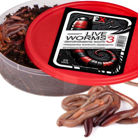 Fishing Expedition Live Worms No.3 - żywe robaki Dendrobena rozmiar 3 Fishing Expedition Live Worms No.3 - żywe robaki Dendrobena rozmiar 3