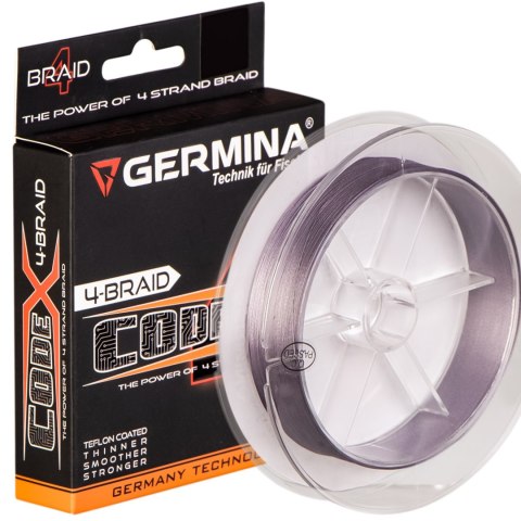 Germina 4-BRAID CODE 0,16mm GRAY - plecionka wędkarska 150m Germina 4-BRAID CODE 0,16mm GRAY - plecionka wędkarska 150m