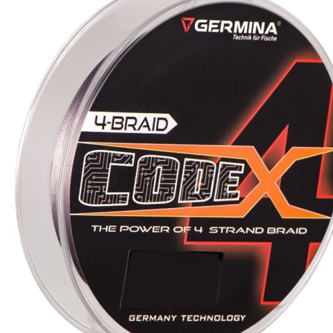 Germina 4-BRAID CODE 0,16mm GRAY - plecionka wędkarska 150m Germina 4-BRAID CODE 0,16mm GRAY - plecionka wędkarska 150m