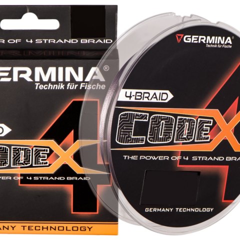Germina 4-BRAID CODE 0,16mm GRAY - plecionka wędkarska 150m Germina 4-BRAID CODE 0,16mm GRAY - plecionka wędkarska 150m