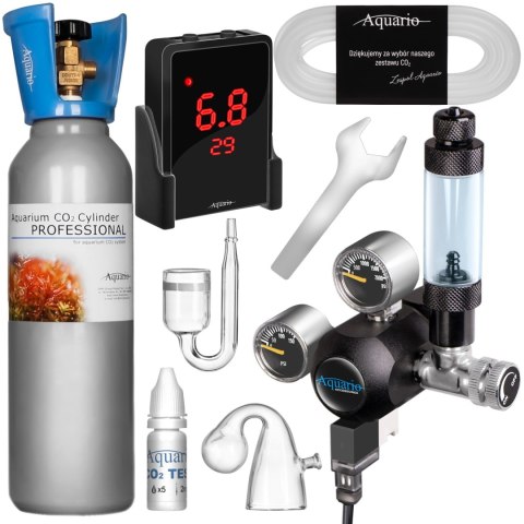 Aquario Exclusive 2.0 - zestaw CO2 z elektrozaworem i komputerem pH + butla 5l Aquario Exclusive 2.0 - zestaw CO2 z elektrozaworem i komputerem pH + butla 5l