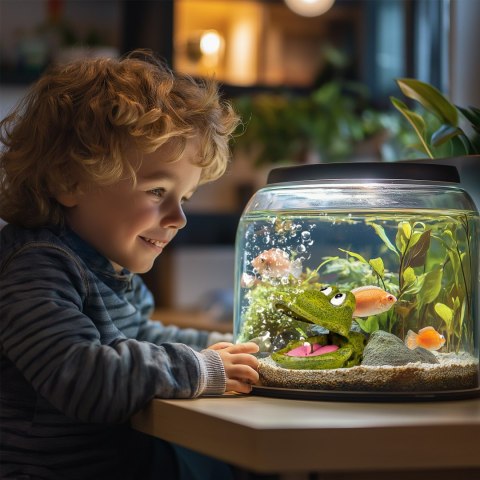 Kruger Meier Froggy Bubble Set - Ozdoba z napowietrzaczem do akwarium Kruger Meier Froggy Bubble Set - Ozdoba z napowietrzaczem do akwarium