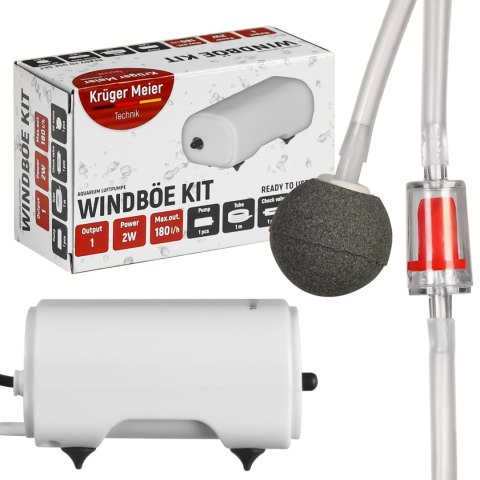 Kruger Meier Windboe Kit - zestaw napowietrzacz 180l/h Kruger Meier Windboe Kit - zestaw napowietrzacz 180l/h