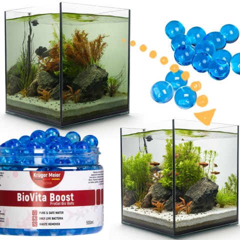 Kruger Meier BioVita Boost - bakterie w żelowych kulkach do akwarium Kruger Meier BioVita Boost - bakterie w żelowych kulkach do akwarium