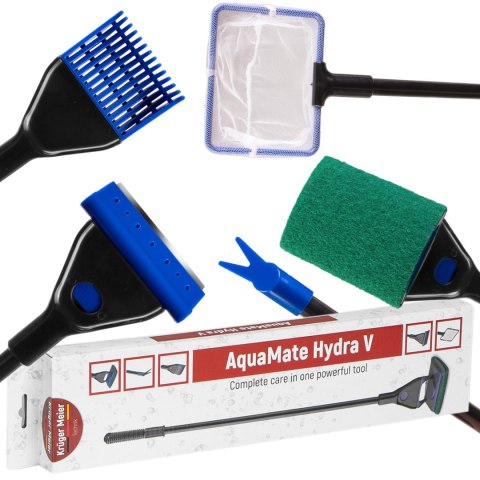 Kruger Meier AquaMate Hydra V - skrobak i czyści do akwarium 5 w 1 Kruger Meier AquaMate Hydra V - skrobak i czyści do akwarium 5 w 1