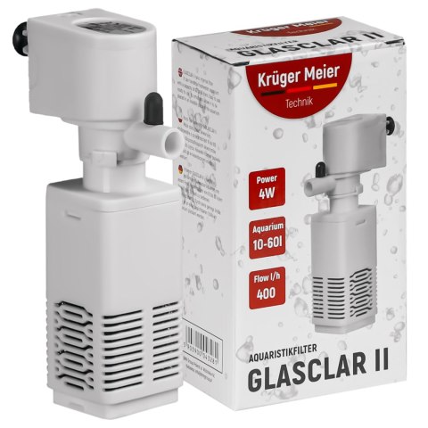 Kruger Meier Glasclar II - filtr wewnętrzny 400l/h Kruger Meier Glasclar II - filtr wewnętrzny 400l/h